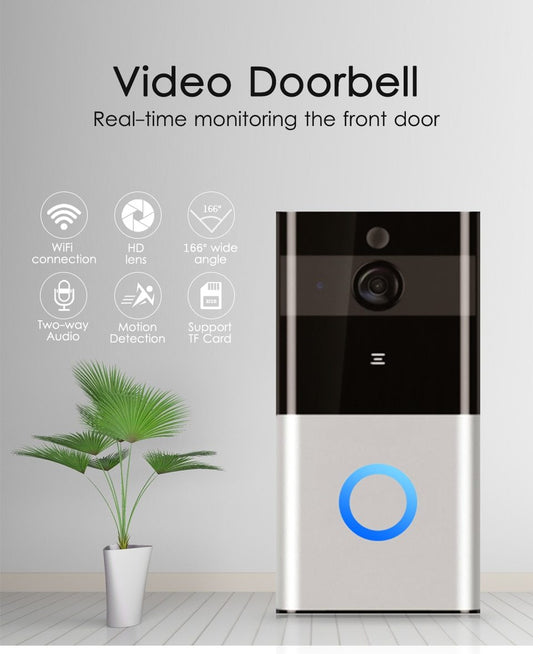 Marlboze 720P WiFi Visual Smart Doorbell – Wireless Security with Motion Detection & Two-Way Intercom!