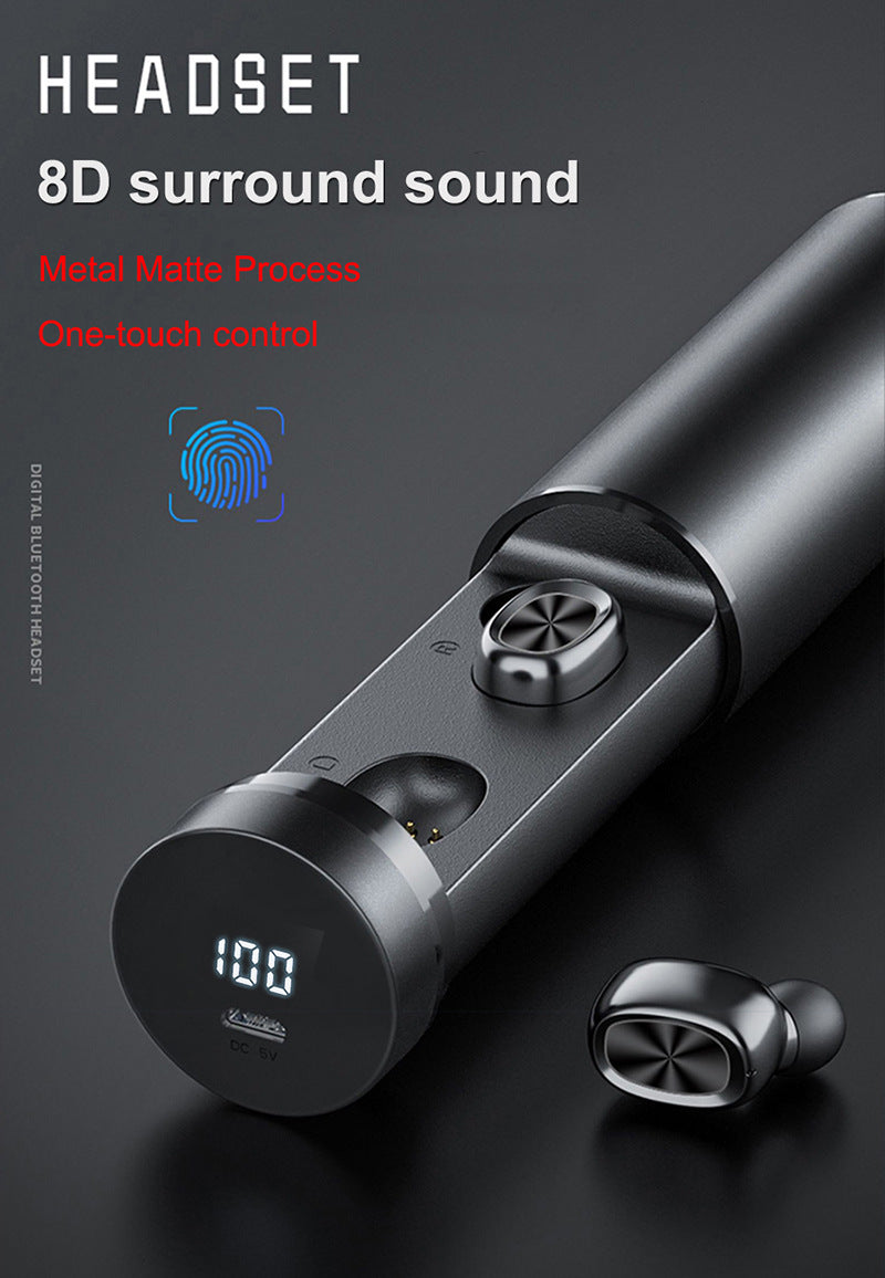 Wireless Bluetooth 5.0 Earbuds – High-Quality Sound & Smart LED Display!