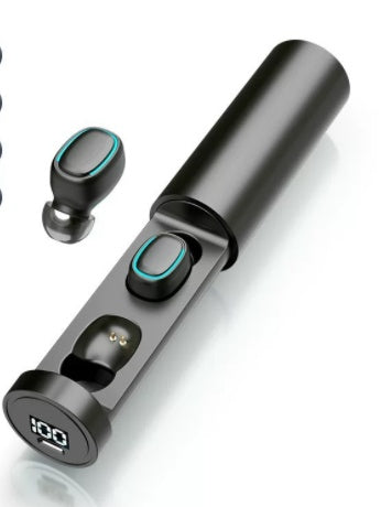 Wireless Bluetooth 5.0 Earbuds – High-Quality Sound & Smart LED Display!