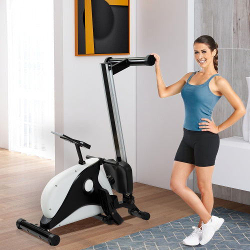 Magnetic Rowing Machine – Foldable Indoor Rower with 8-Level Resistance &  LCD Monitor!