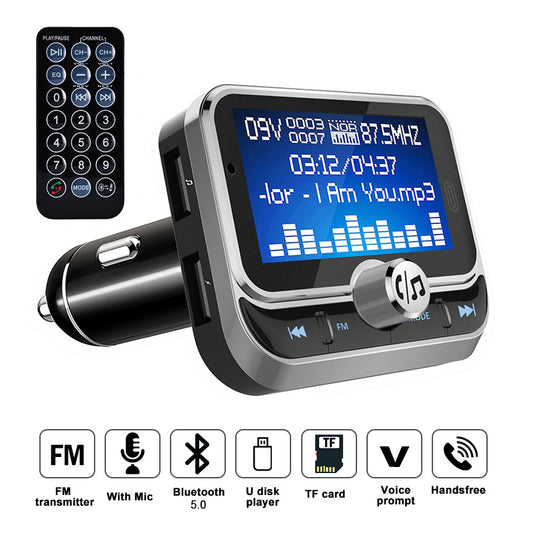 Bluetooth FM Transmitter & Car Charger – Wireless Audio & Hands-Free Calling!