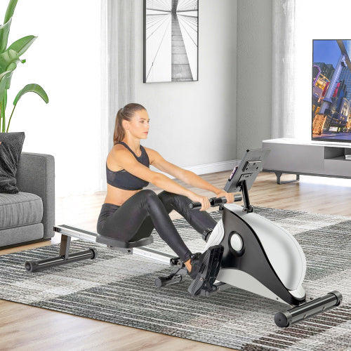 Magnetic Rowing Machine – Foldable Indoor Rower with 8-Level Resistance &  LCD Monitor!